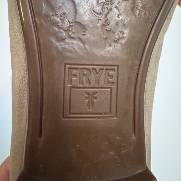 Frye Shoes Womens 6M Taupe Leather Carrie Slip On Ballerina Flat - Picture 11 of 13